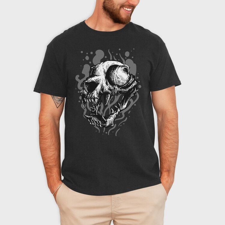 Skull Smoke, Tricou Barbati (Unisex)