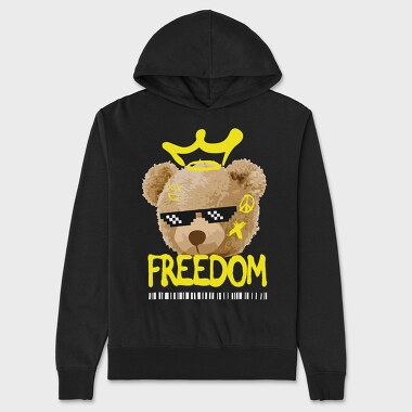 Freedom Bear, Hanorac Oversize Barbati (Unisex)