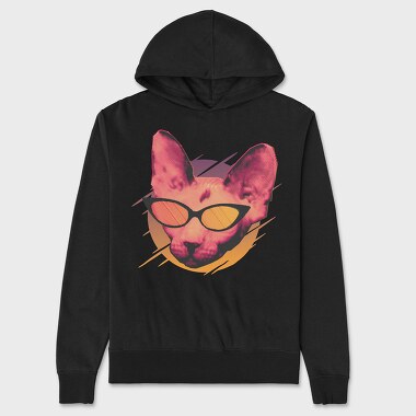 Cat Glasses, Hanorac Oversize Barbati (Unisex)