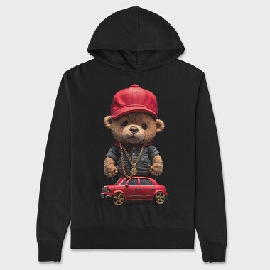 Car Teddy Bear, Hanorac Oversize Barbati (Unisex)