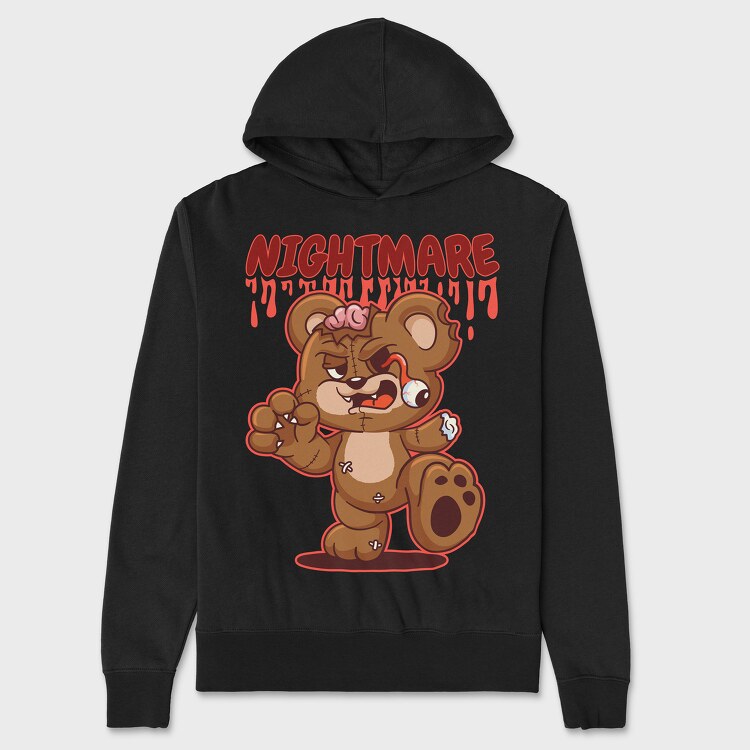 Nightmare Bear, Hanorac Oversize Barbati (Unisex)