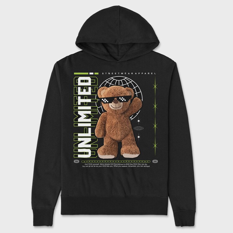 Unlimited Bear, Hanorac Oversize Barbati (Unisex)