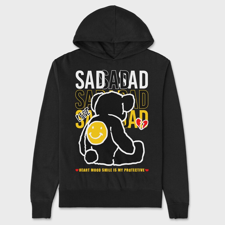 Sad Life Bear, Hanorac Oversize Barbati (Unisex)