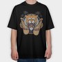 Tiger Skate Palm, Tricou Oversize Barbati (Unisex)