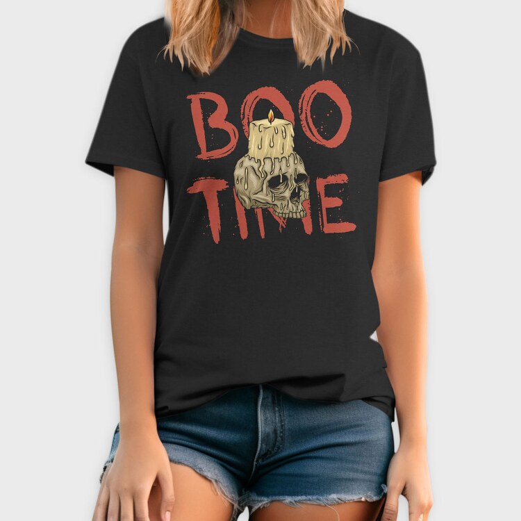 Boo Time Skull, Tricou Barbati (Unisex)