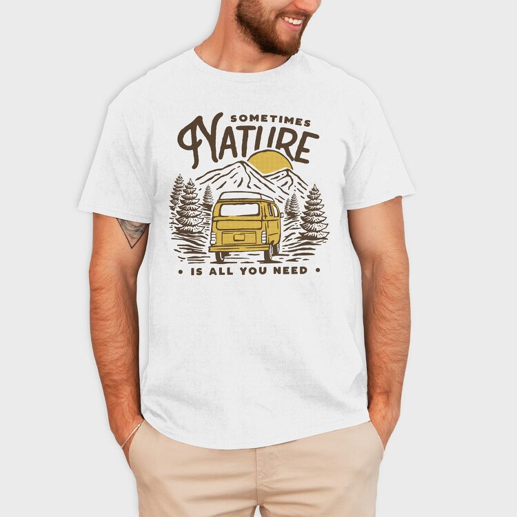 Sometimes Nature Van Life, Tricou Barbati (Unisex)