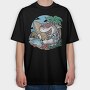 Shark Surf Chill, Tricou Oversize Barbati (Unisex)