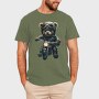 Biker Teddy Bear, Tricou Barbati (Unisex)