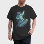 Skate Shark Neon, Tricou Barbati (Unisex)