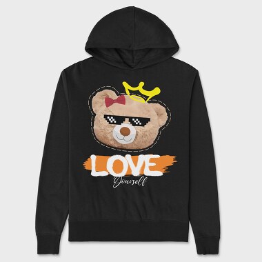 Love Yourself Bear, Hanorac Oversize Barbati (Unisex)