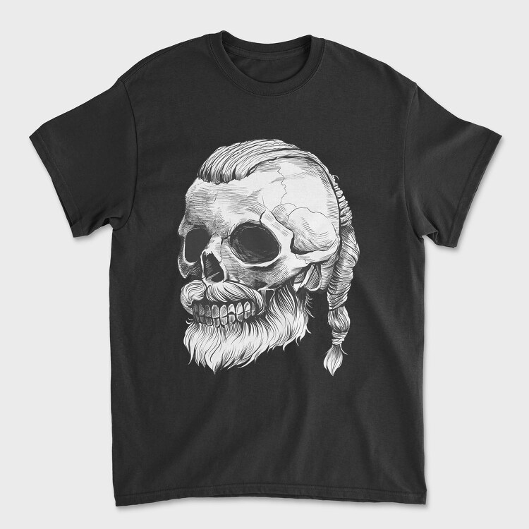 Tricou Barbati (Unisex), Skull Viking