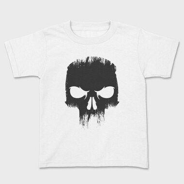 Tricou Copii, Angry Skull Black