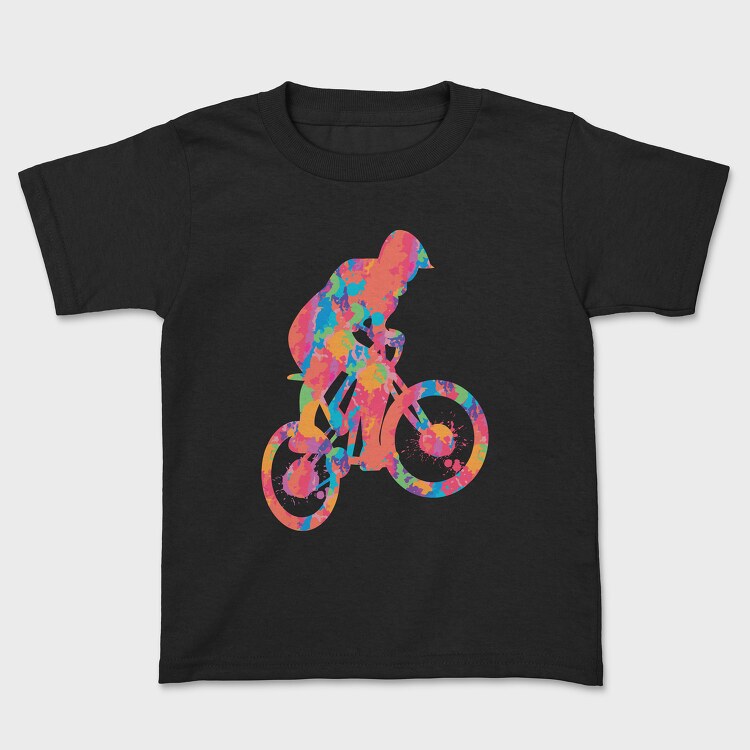 Tricou Copii, Colorful Cyclist