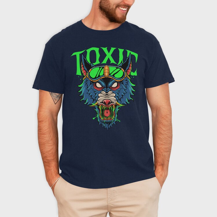Toxic Wolf Howl, Tricou Barbati (Unisex)