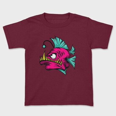 Tricou Copii, Anglerfish Pink