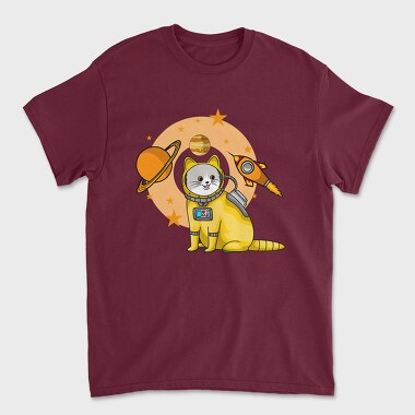 Astronaut Cat, Tricou Barbati (Unisex)