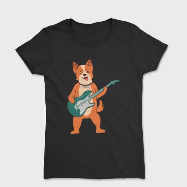 Dog Playing Guitar 1, Tricou Femei