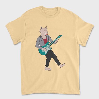 Dog Playing Guitar 10, Tricou Barbati (Unisex)