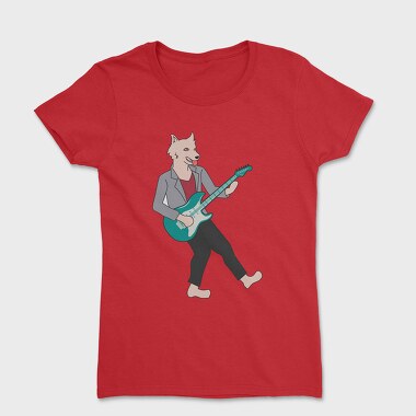 Dog Playing Guitar 10, Tricou Femei