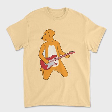 Dog Playing Guitar 11, Tricou Barbati (Unisex)