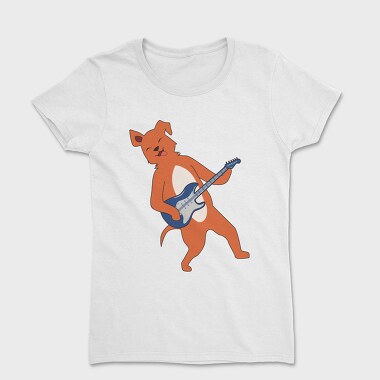 Dog Playing Guitar 14, Tricou Femei