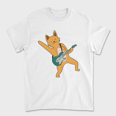 Dog Playing Guitar 15, Tricou Barbati (Unisex)