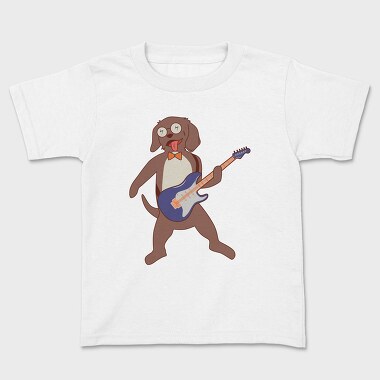 Dog Playing Guitar 2, Tricou Copii