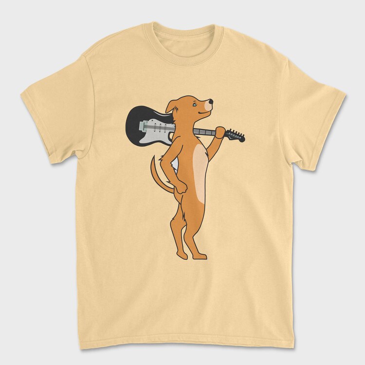 Tricou Barbati (Unisex), Dog Playing Guitar 6