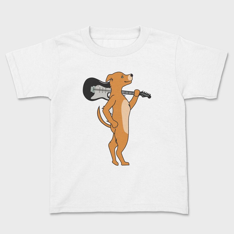 Tricou Copii, Dog Playing Guitar 6