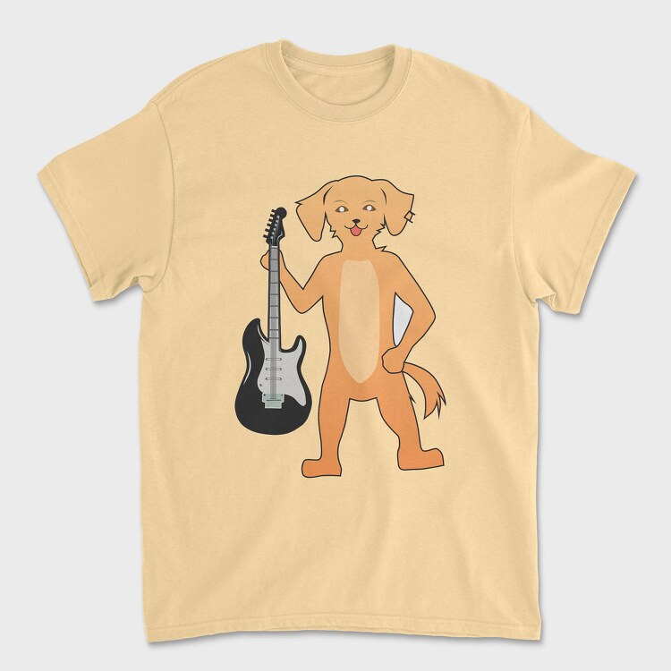 Tricou Barbati (Unisex), Dog Playing Guitar 9