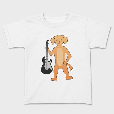 Dog Playing Guitar 9, Tricou Copii