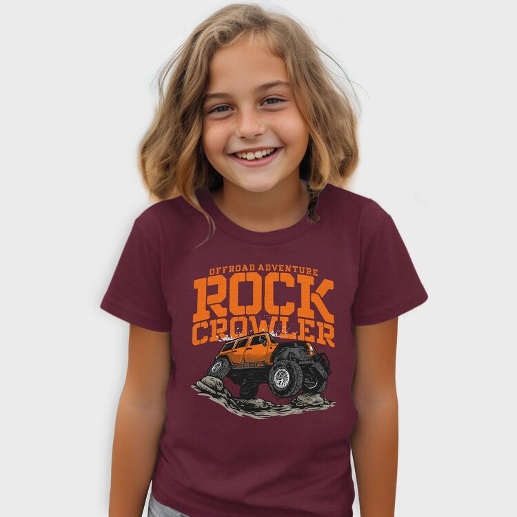 Offroad Adventure Rock Crowler Jeep, Tricou Copii