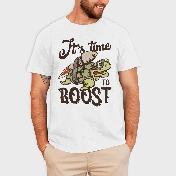 Turtle Boost Time, Tricou Barbati (Unisex)