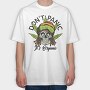 Dont Panic Weed Skull, Tricou Oversize Barbati (Unisex)