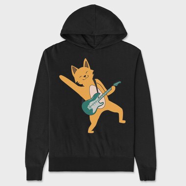 Dog Playing Guitar 15, Hanorac Oversize Barbati (Unisex)