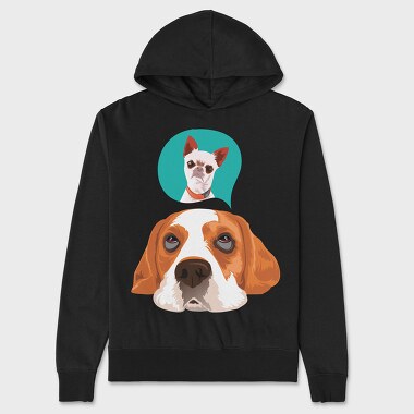 Dog Portrait, Hanorac Oversize Barbati (Unisex)