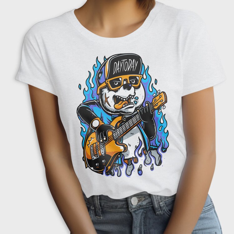 Panda Rockstar Guitar, Tricou Femei