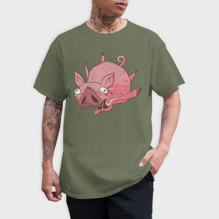 Flying Pig, Tricou Barbati (Unisex)