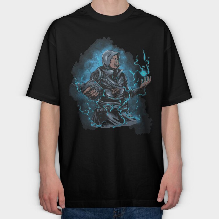 Electric Storm, Tricou Oversize Barbati (Unisex)