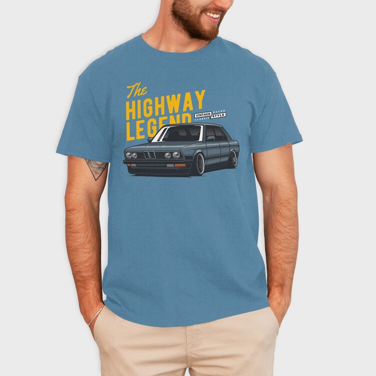 Highway Legend Bmw, Tricou Barbati (Unisex)
