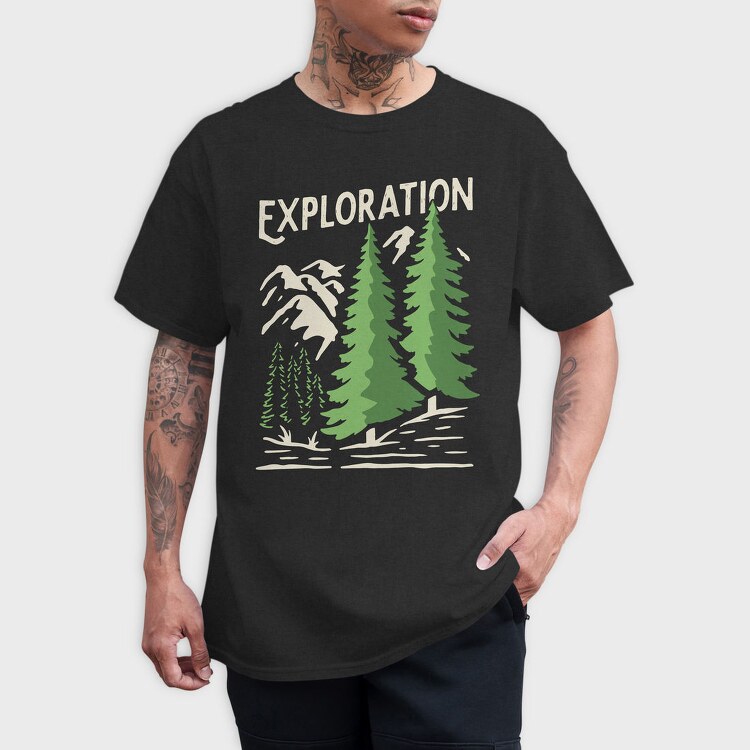 Exploration Evergreen, Tricou Barbati (Unisex)