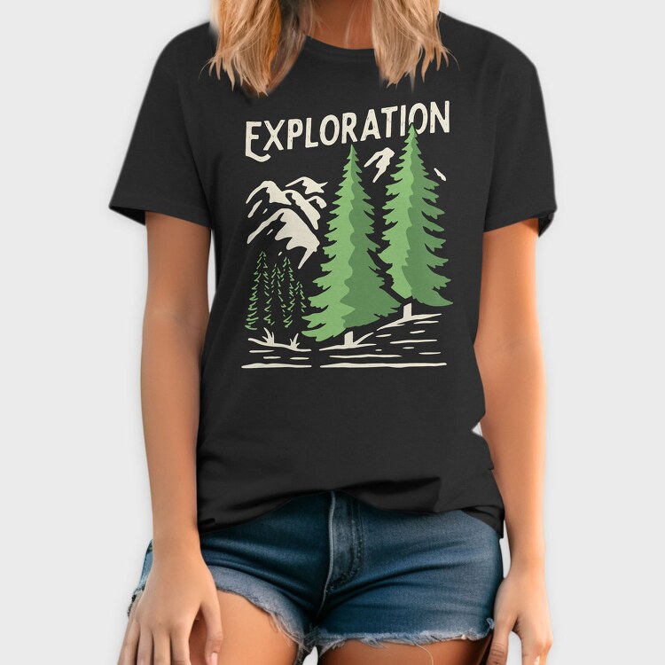 Exploration Evergreen, Tricou Barbati (Unisex)