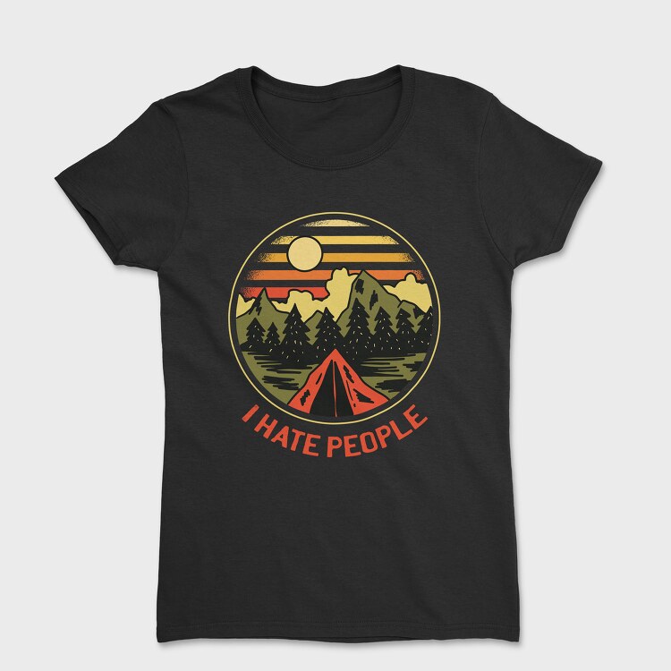 Camping Retro, Tricou Femei