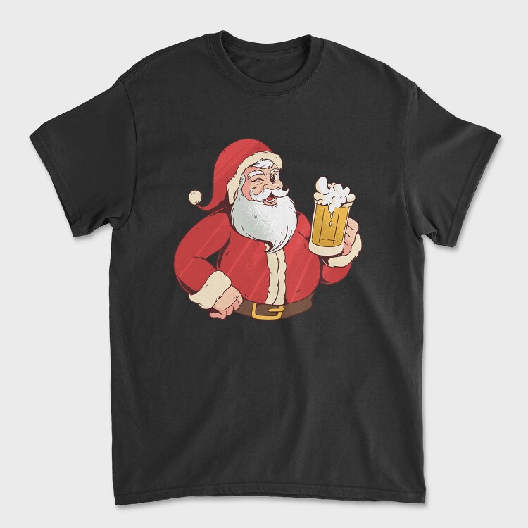 Santa Beer, Tricou Barbati (Unisex)