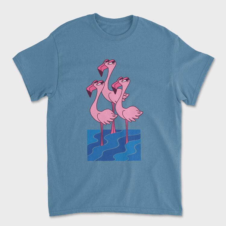 Flamingo Trio, Tricou Barbati (Unisex)