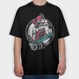 Skateboarding Skull, Tricou Oversize Barbati (Unisex)