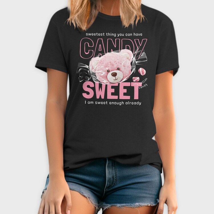 Candy Sweet Pink Teddy Bear, Tricou Barbati (Unisex)