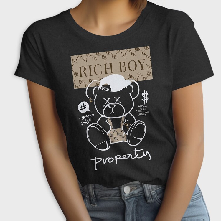 Rich Boy Teddy Bear, Tricou Femei