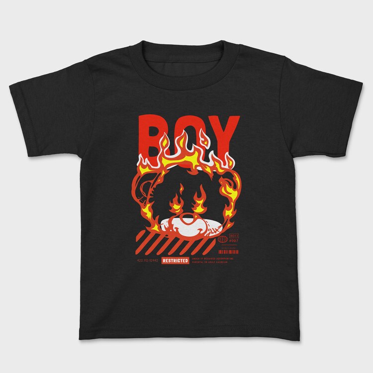 Boy Teddy in Flames, Tricou Copii