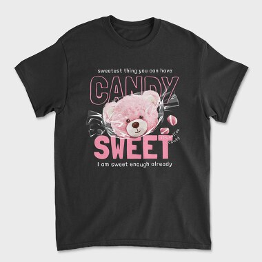 Candy Sweet Pink Teddy Bear, Tricou Barbati (Unisex)